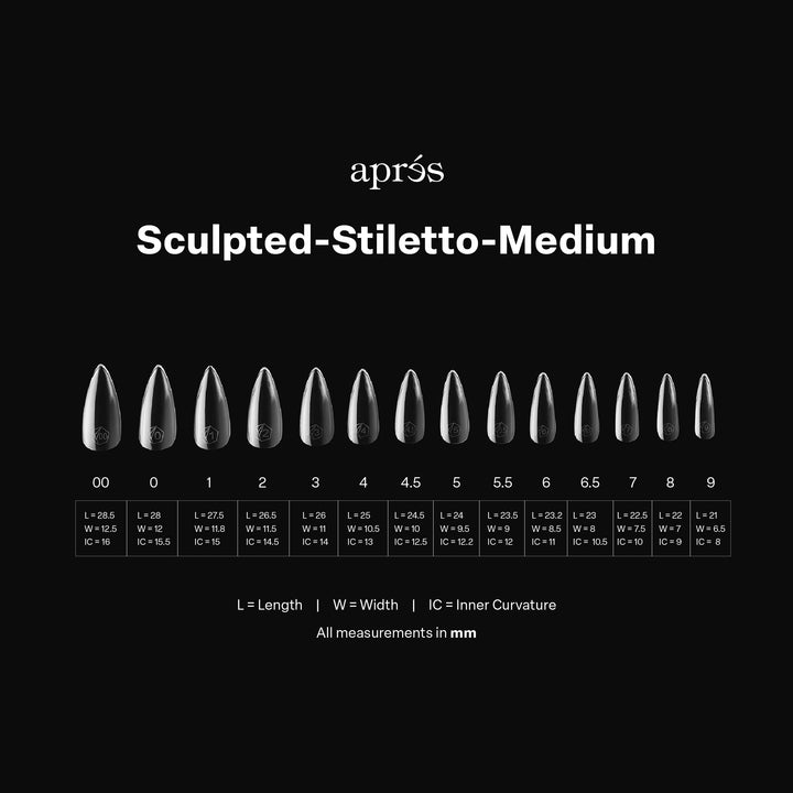 Hộp Móng Giả GEL-X® Sculpted Stiletto Cỡ Vừa - Chuyên Nghiệp (600 móng)
