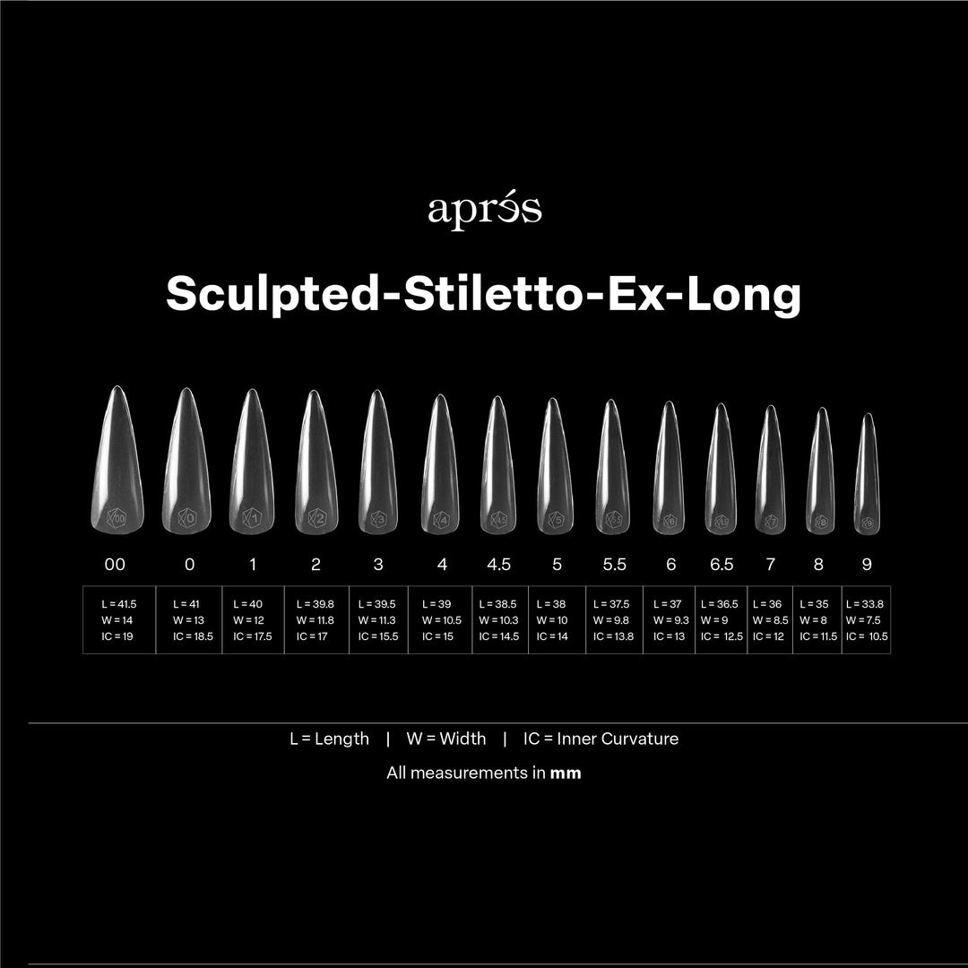 Hộp Móng Giả Gel-X® Sculpted Stiletto Extra Extra Long – Pro (420 móng)