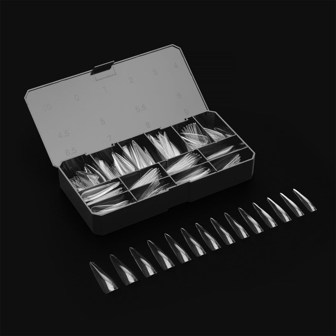 GEL-X® Sculpted Stiletto Extra Extra Long Box of Tips - Mini (210pcs)