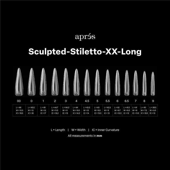 GEL-X® Sculpted Stiletto Extra Extra Long Box of Tips - Mini (210pcs)