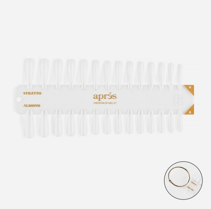 Gel-X Tip Swatch - Sculpted Almond/Stiletto Extra Long