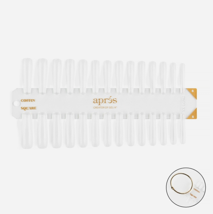 Gel-X甲片色板 - 雕刻型平头/方形超长款