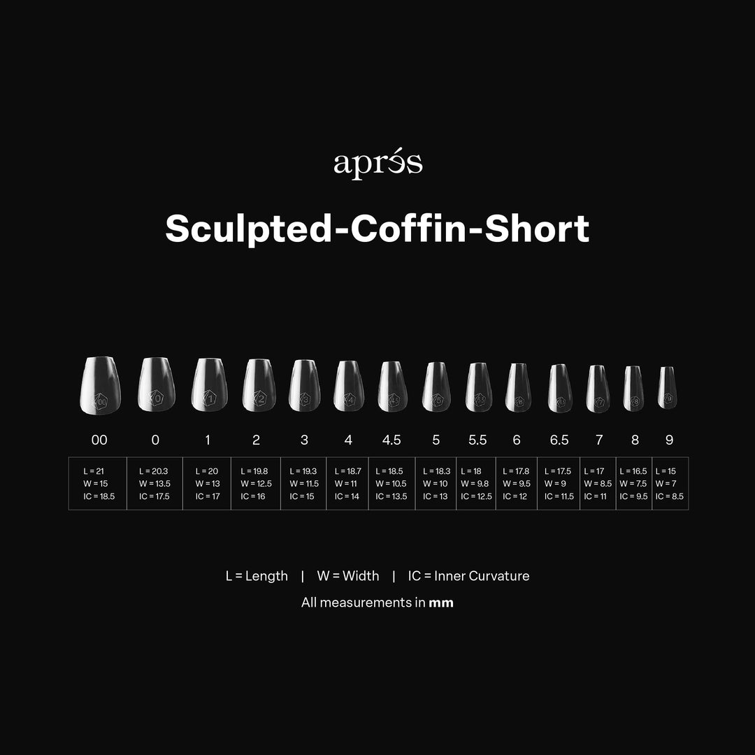 Đầu móng GEL-X® Sculpted Coffin Ngắn Hộp Pro (600 cái)
