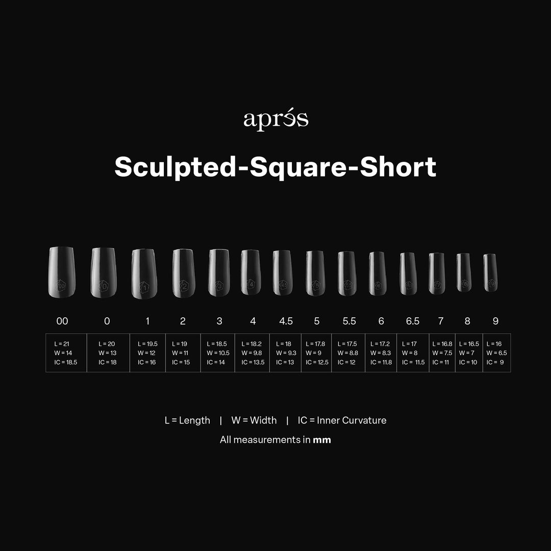 Hộp Đầu Móng GEL-X® Sculpted Square Ngắn - Chuyên Nghiệp (600 móng)