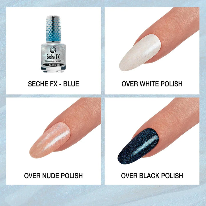 Seche Vite Seche FX Diamond Effect Top Coat - Blue - Gel Top Coat (view 2)
