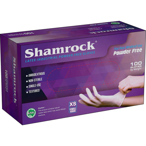 Shamrock Latex Gloves Powder free