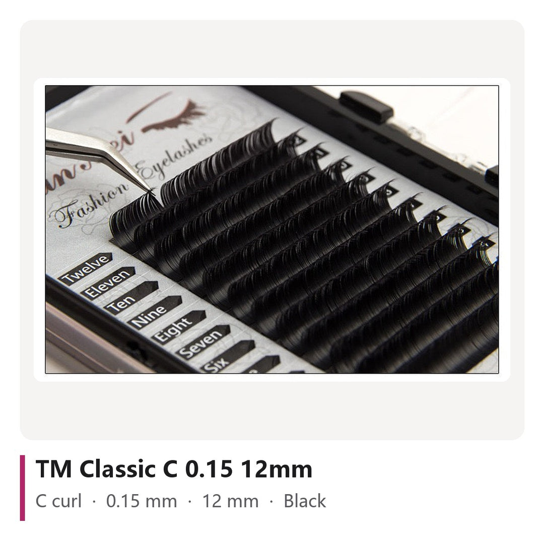 TM Classic Lash Extensions C 0.15 12mm, tray photo