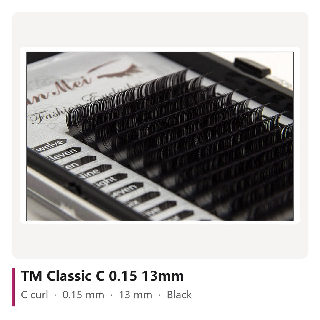 TM Classic Lash Extensions C 0.15 13mm, tray photo