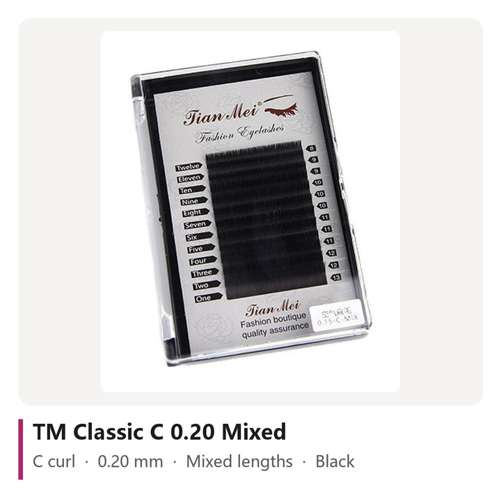 TM Classic Lash Extensions C 0.20 Mixed, tray photo