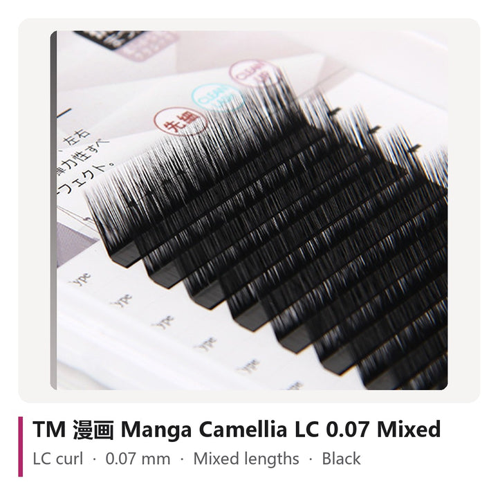 TM 漫画 Manga Camellia Lash Extensions LC 0.07 Mixed, tray photo