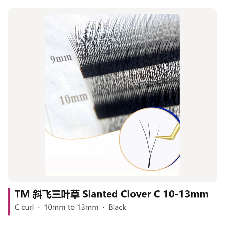 TM 斜飞三叶草 Slanted Clover Lash Extensions C 10-13mm, tray photo