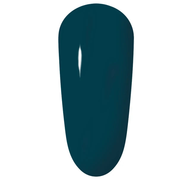 The GelBottle Gel Polish Downtown colour swatch: deep petrol blue
