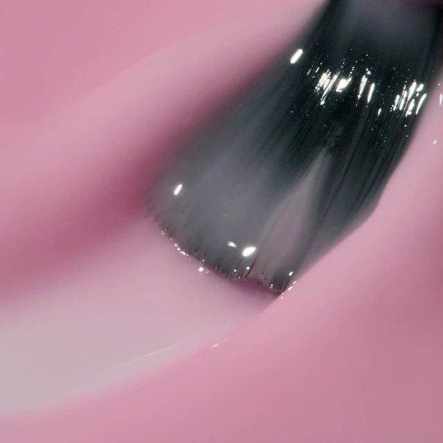 The GelBottle Hard BIAB Baby texture close-up with brush