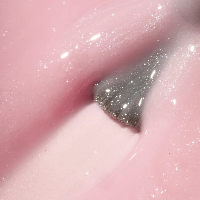 The GelBottle Hard BIAB Bubble texture close-up with brush