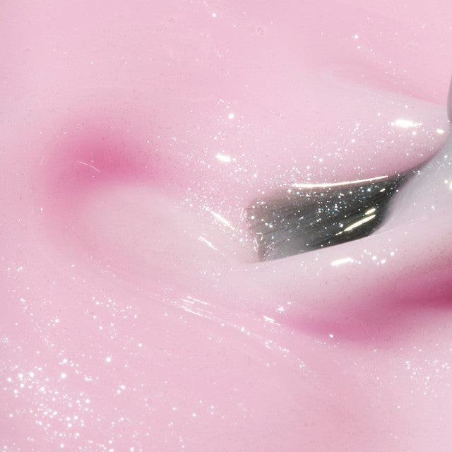 The GelBottle Hard BIAB Plush texture close-up with brush