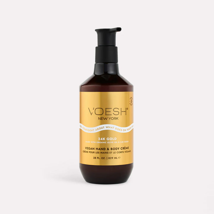 Voesh Vegan Hand &amp; Body Crème 24K Gold (28oz）