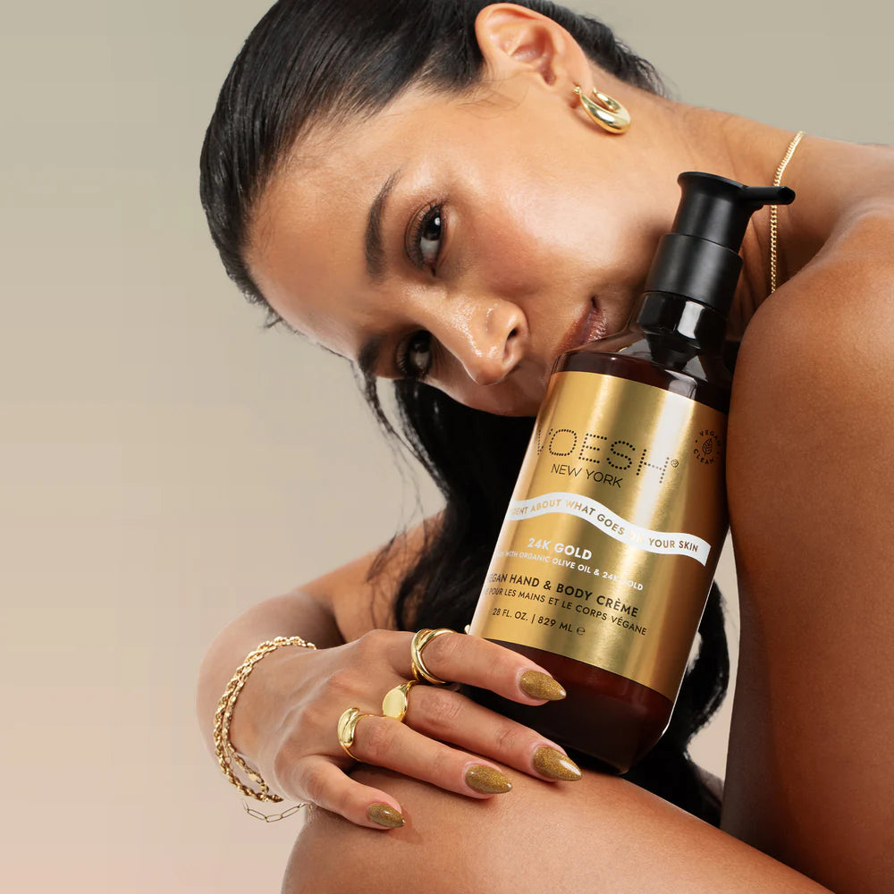 Voesh Vegan Hand &amp; Body Crème 24K Gold (28oz）