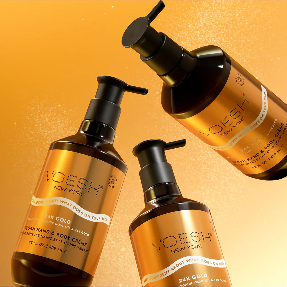Voesh Vegan Hand &amp; Body Crème 24K Gold (28oz）