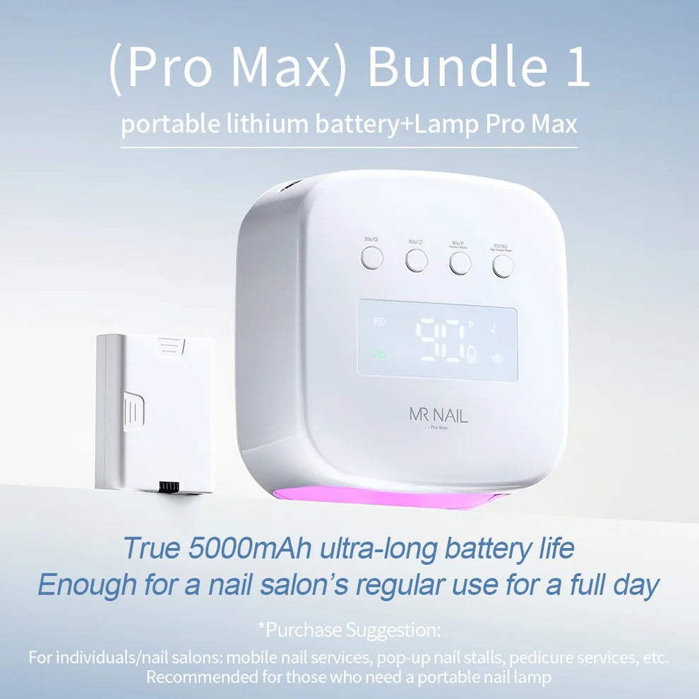 Mr Nail W215 Pro Max Nail Lamp Full Set ( Lamp+Battery+Station+Remote)