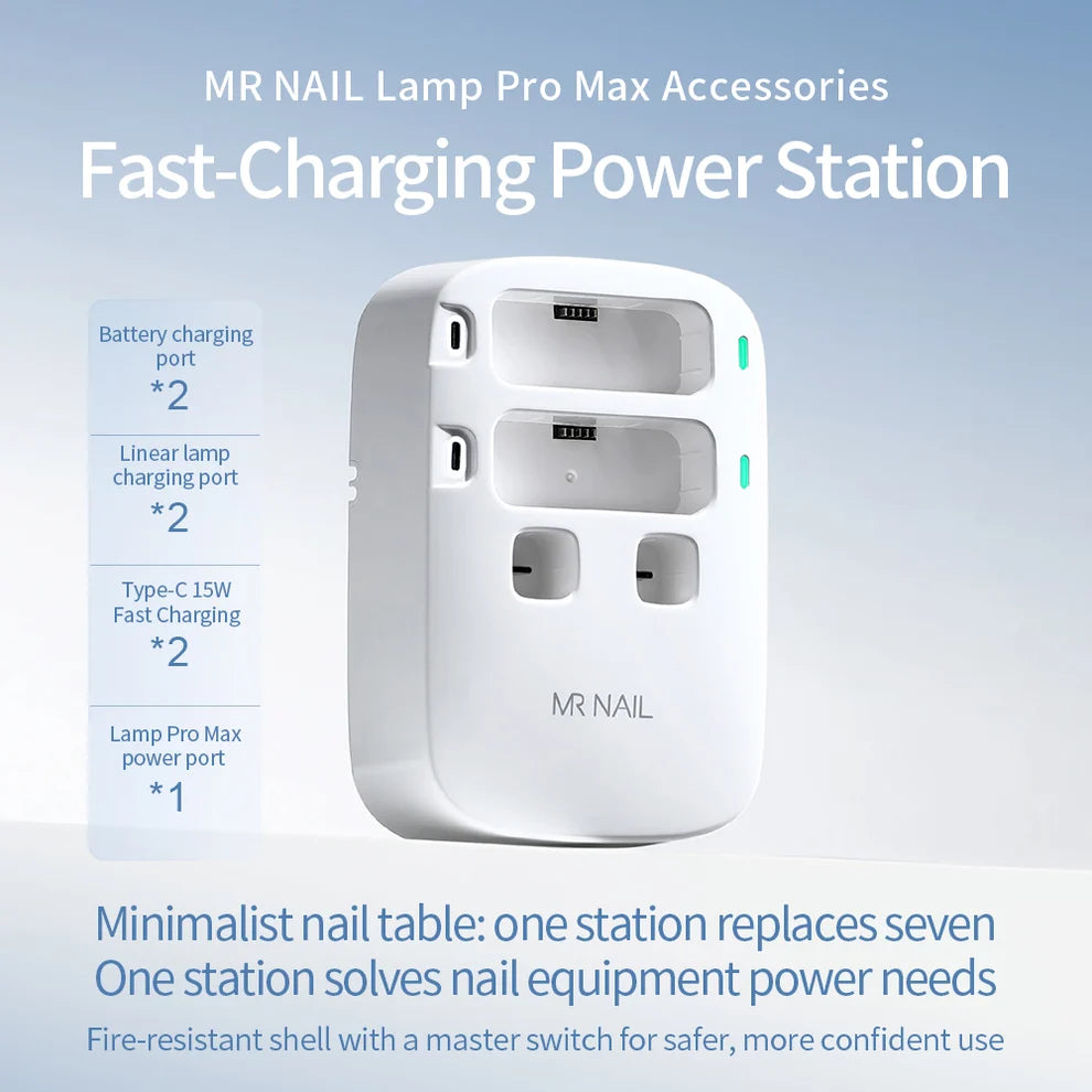 Mr Nail W215 Pro Max Nail Lamp Full Set ( Lamp+Battery+Station+Remote)