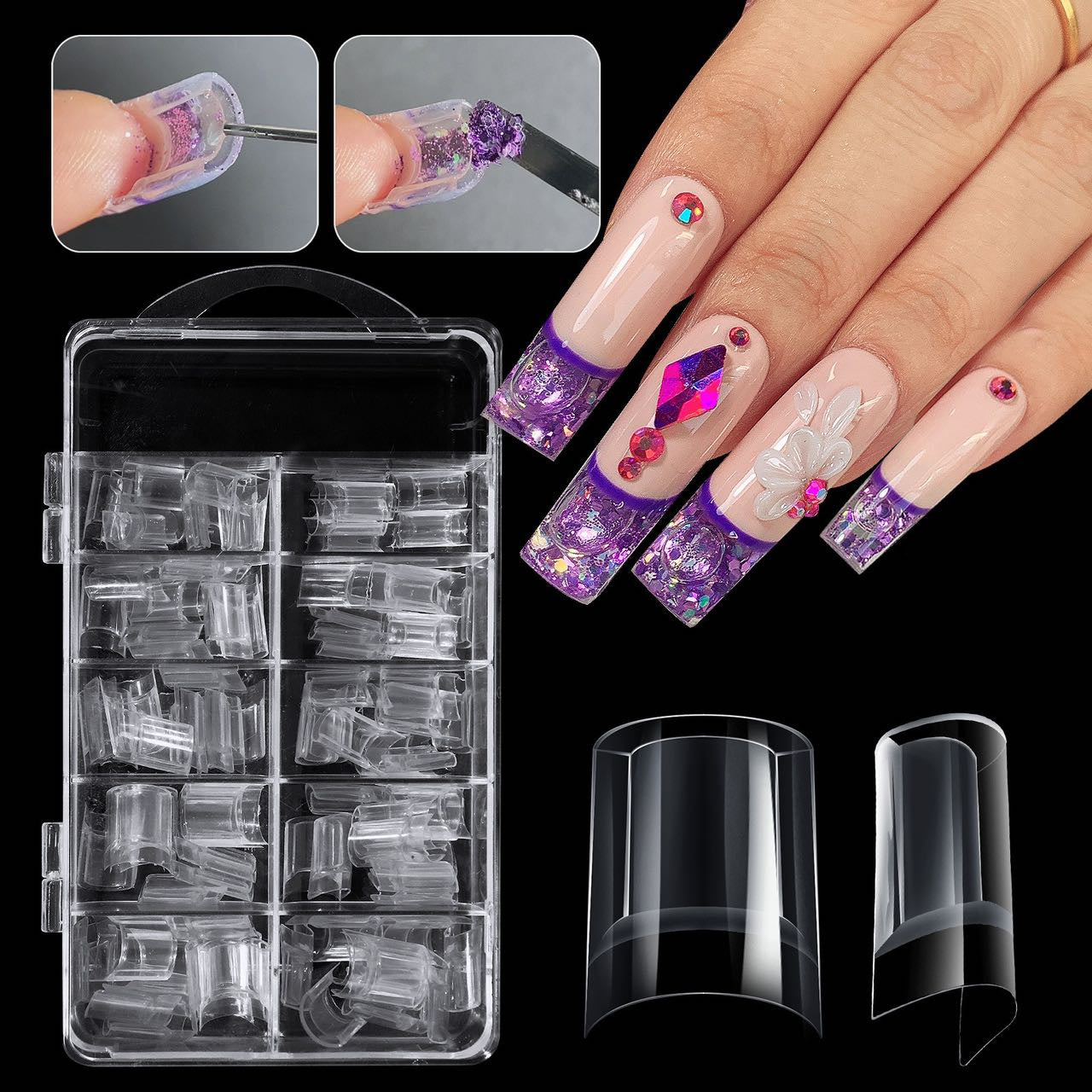 Water Injection French Artificial Nail Tips (100pcs/box) – M1 Nail ...