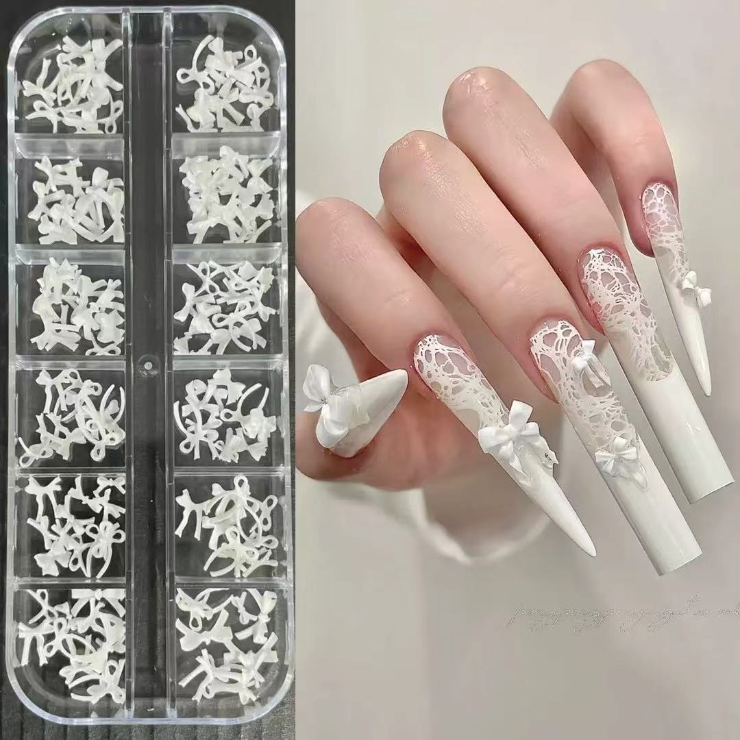12 Grids BowTie Nail Charms