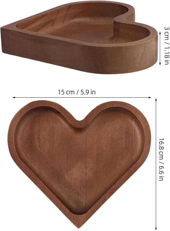 Wooden Tray For Spa Pedicure - Heart Shape