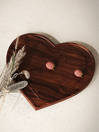Wooden Tray For Spa Pedicure - Heart Shape