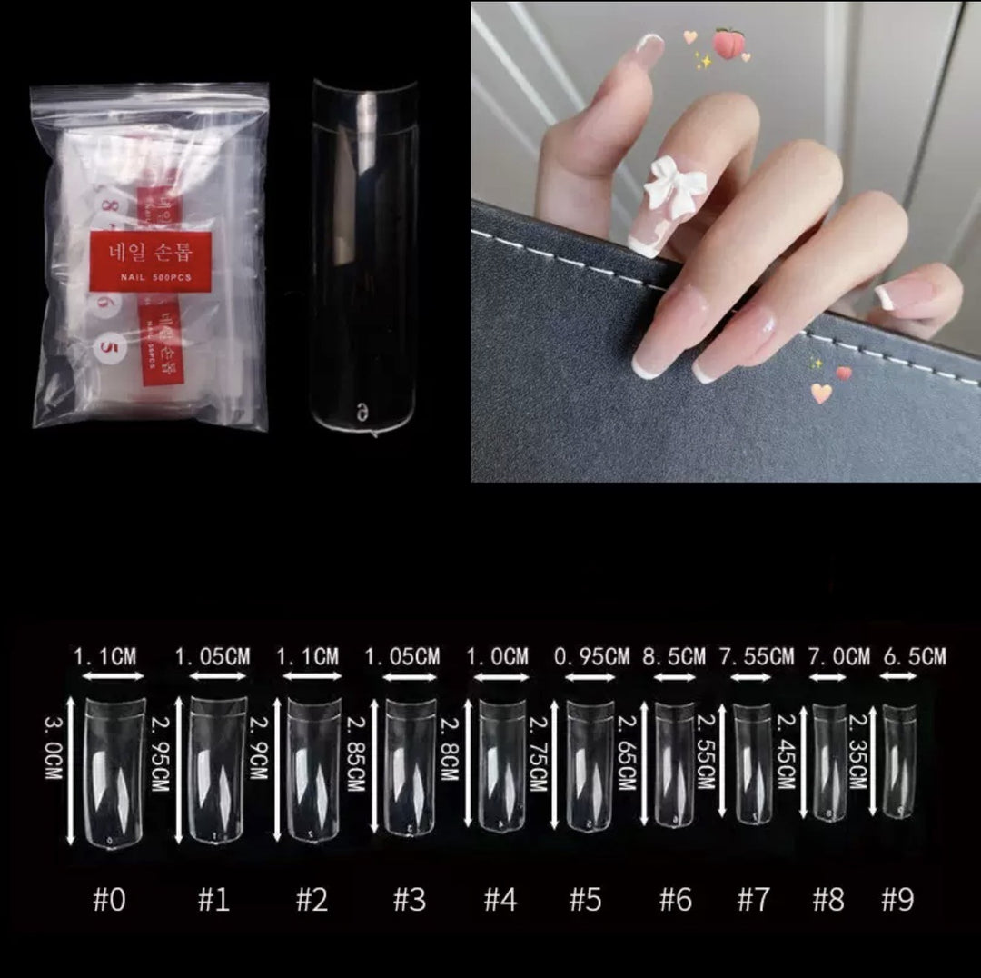Plastic  Nail Tips | Korean (500pcs/pack)