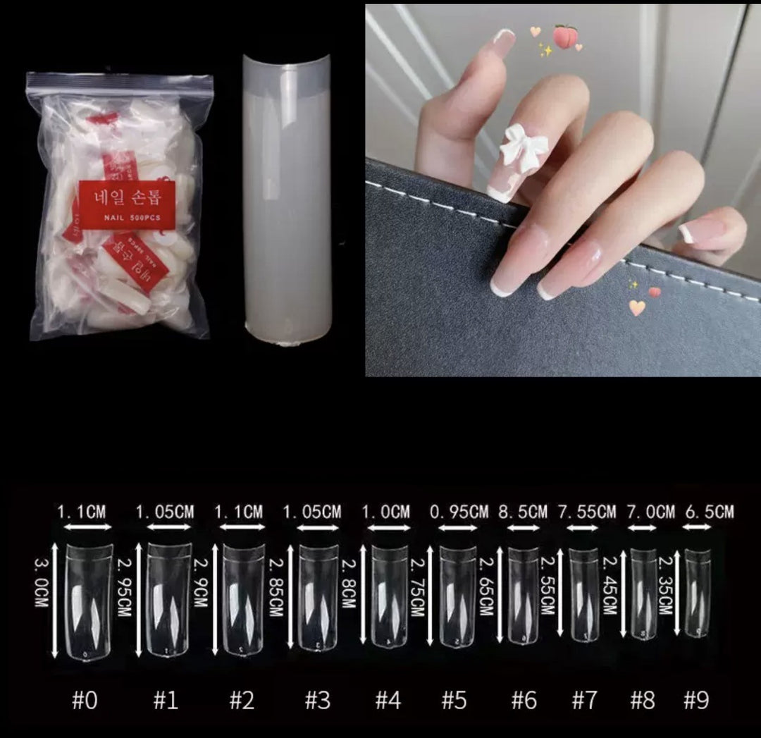 Plastic  Nail Tips | Korean (500pcs/pack)