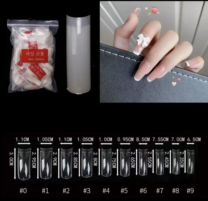 Plastic  Nail Tips | Korean (500pcs/pack)