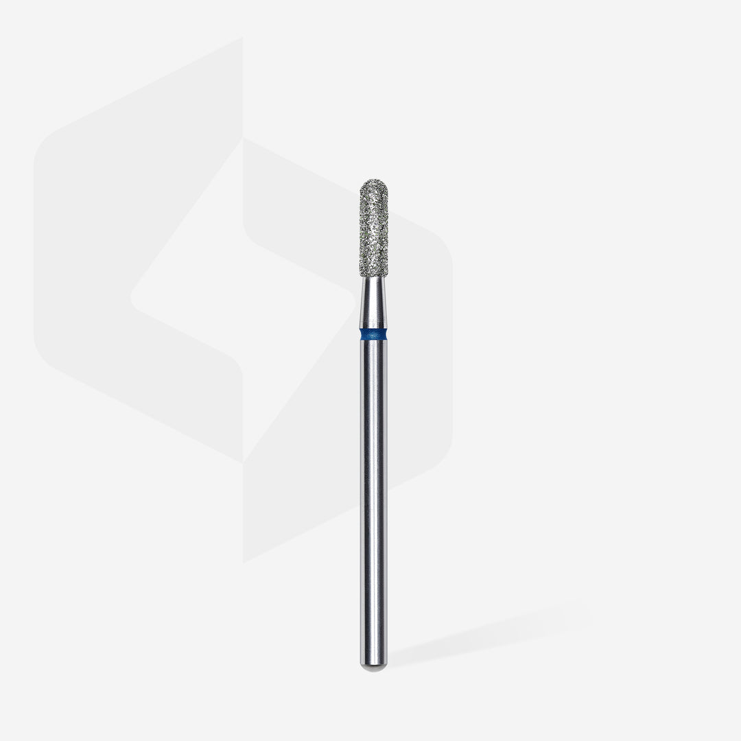 Staleks Diamond Nail Drill Bit Cylinder Rounded - Blue 2.3/8 mm