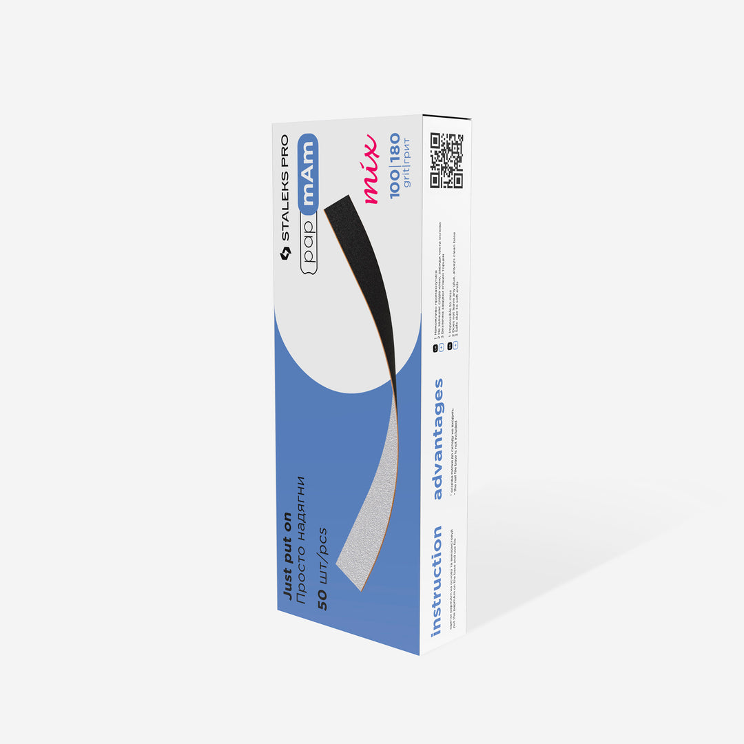 Staleks Pro Disposable double-sided Files papmAm Mix 100/180 grit (50 pcs) EXPERT 22 -100/180