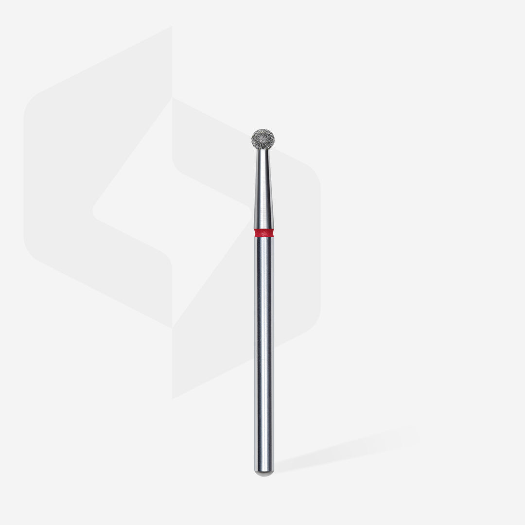 Staleks Pro Expert Diamond Nail Drill Bit Ball - Red - 2.7 mm