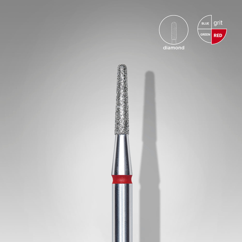 Staleks diamond nail drill bit, frustum 1.8/8mm, red fine grit (view 2)