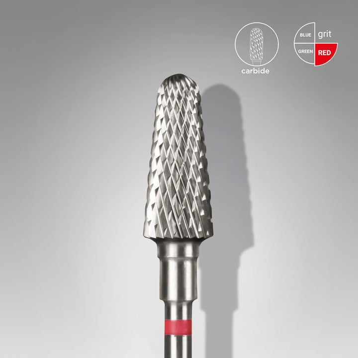 Staleks Pro Expert Carbide Nail Drill Bit Frustum 6mm - Red