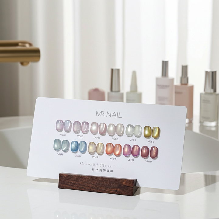 Mr Nail Colored Glass Bead Cat Eye Collection 彩色玻璃 (12 Colors)