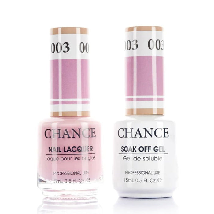 Chance Gel &amp; Lacquer Duo 003, pink crème, soak-off gel polish and matching nail lacquer, 0.5 oz each