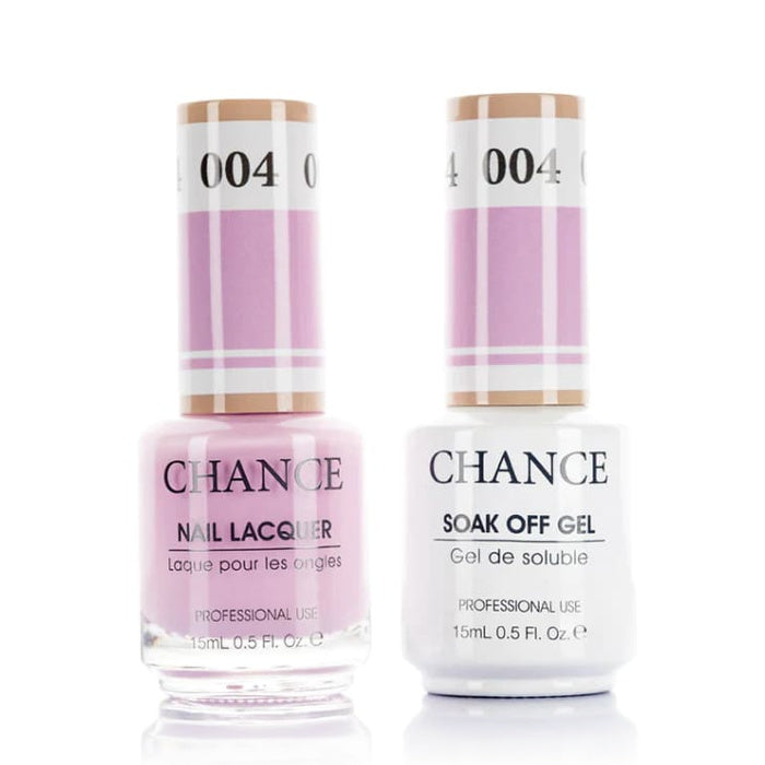Chance Gel &amp; Lacquer Duo 004, purple crème, soak-off gel polish and matching nail lacquer, 0.5 oz each