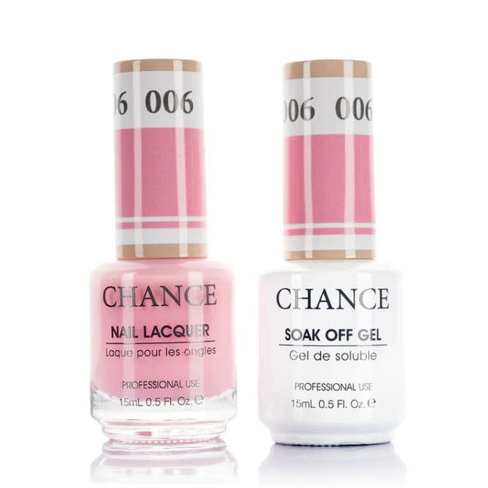 Chance Gel &amp; Lacquer Duo 006, pink crème, soak-off gel polish and matching nail lacquer, 0.5 oz each