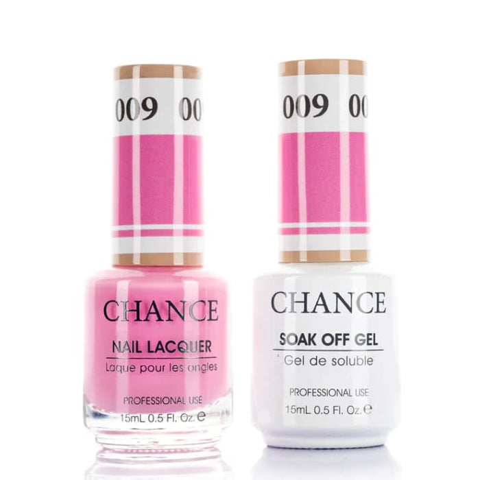 Chance Gel &amp; Lacquer Duo 009, pink crème, soak-off gel polish and matching nail lacquer, 0.5 oz each
