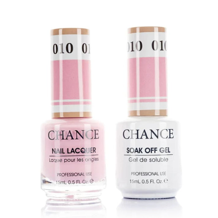 Chance Gel &amp; Lacquer Duo 010, pink crème, soak-off gel polish and matching nail lacquer, 0.5 oz each