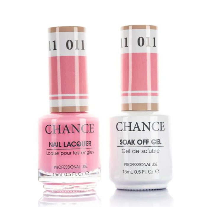 Chance Gel &amp; Lacquer Duo 011, pink crème, soak-off gel polish and matching nail lacquer, 0.5 oz each