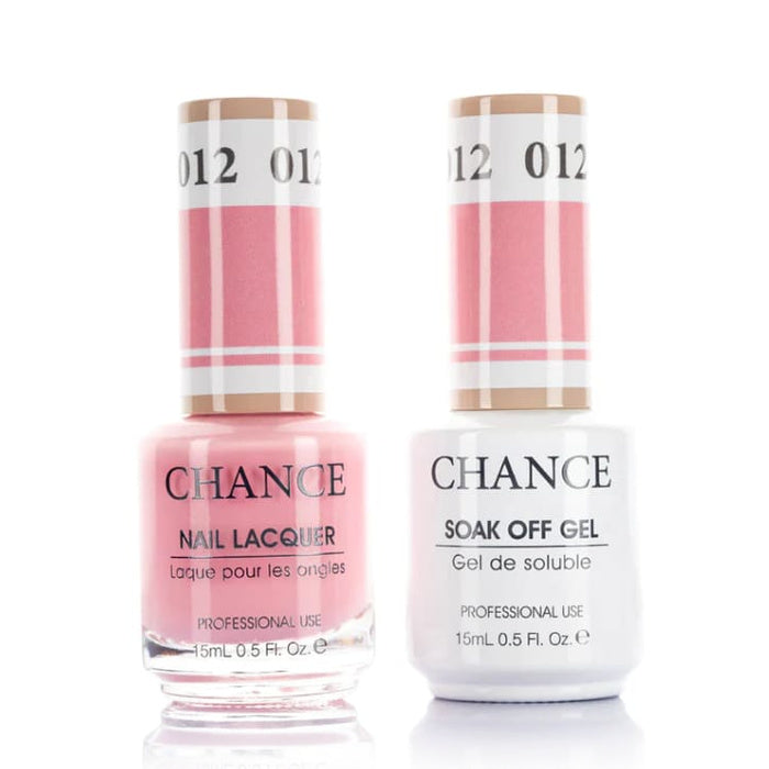 Chance Gel &amp; Lacquer Duo 012, pink crème, soak-off gel polish and matching nail lacquer, 0.5 oz each