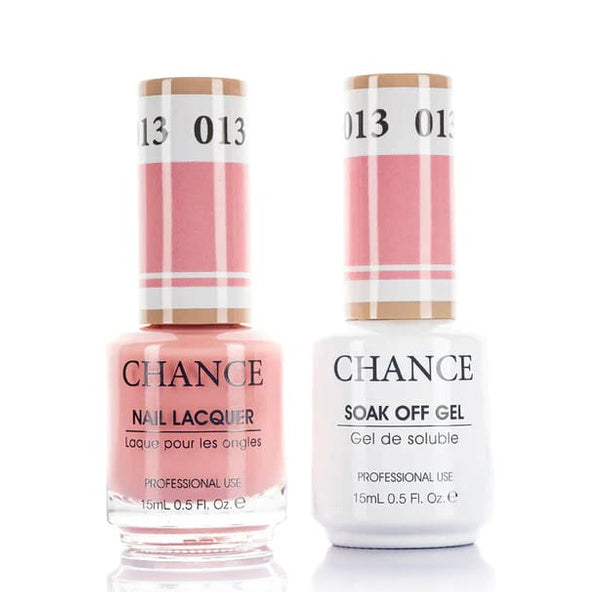 Chance Gel &amp; Lacquer Duo 013, pink crème, soak-off gel polish and matching nail lacquer, 0.5 oz each
