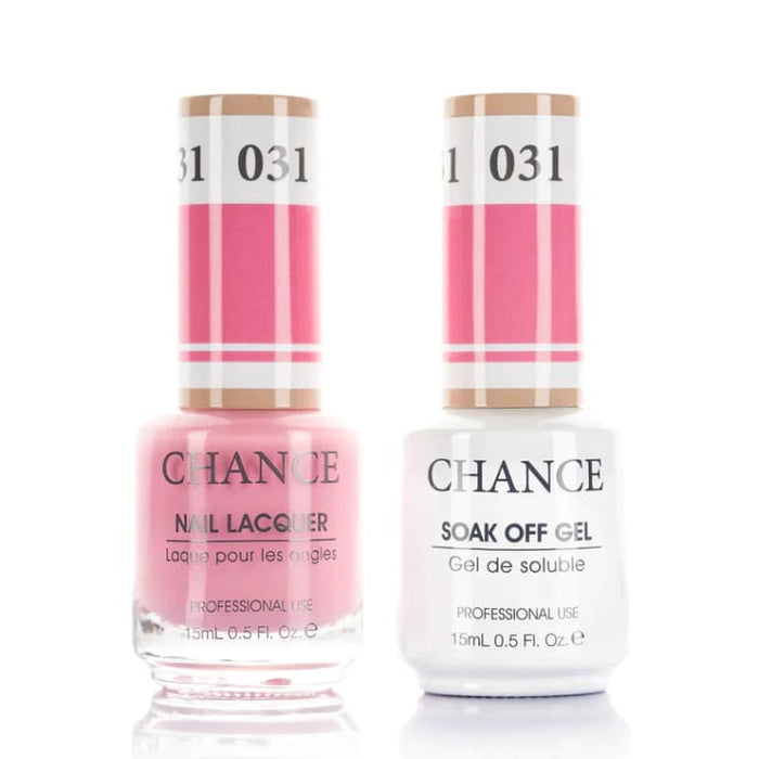 Chance Gel &amp; Lacquer Duo 031, pink crème, soak-off gel polish and matching nail lacquer, 0.5 oz each