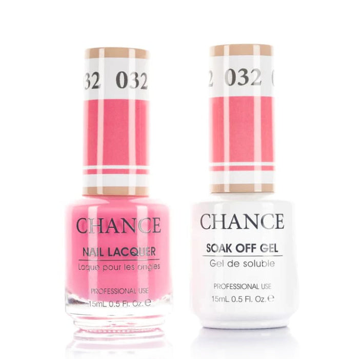 Chance Gel &amp; Lacquer Duo 032, pink crème, soak-off gel polish and matching nail lacquer, 0.5 oz each
