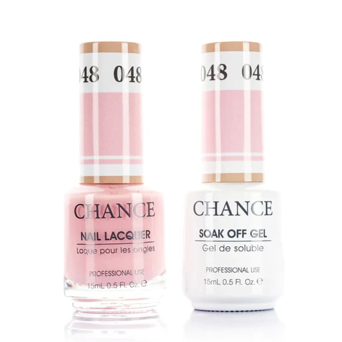 Chance Gel &amp; Lacquer Duo 048, pink crème, soak-off gel polish and matching nail lacquer, 0.5 oz each