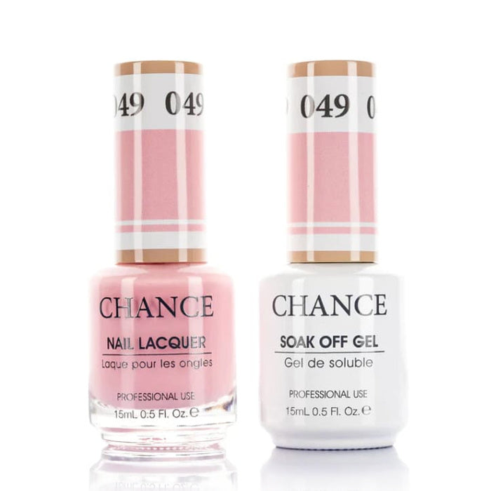 Chance Gel &amp; Lacquer Duo 049, pink crème, soak-off gel polish and matching nail lacquer, 0.5 oz each