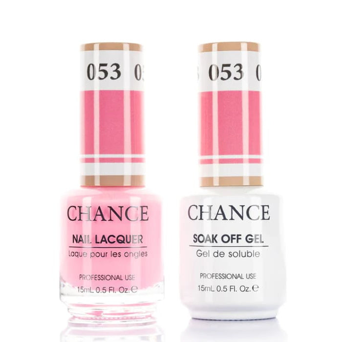 Chance Gel &amp; Lacquer Duo 053, pink crème, soak-off gel polish and matching nail lacquer, 0.5 oz each
